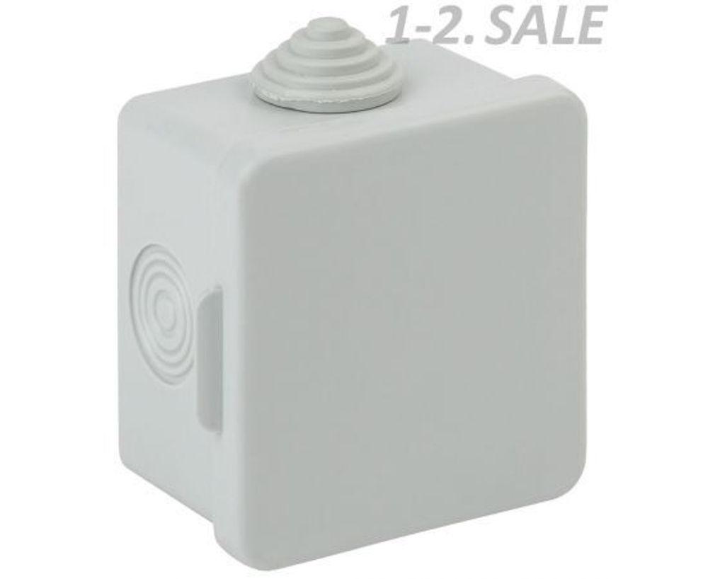 Коробка распаячная ОП КОР 65х65х50мм с гермовводами 4 вх. IP54 дуб Эра Б0043228