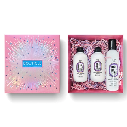 Набор Объем и восстановление для всех типов волос (шампунь 250 мл, кондиционер 250 мл, мусс 250 мл) GLOW LAB BIORICH