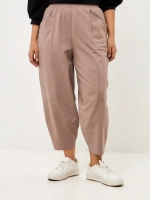 Брюки бананы трикотажные с декоративными швами