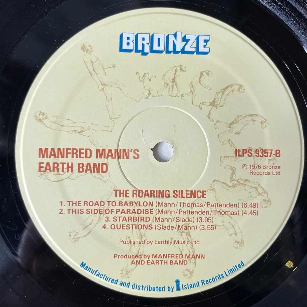 Винтажная виниловая пластинка LP Manfred Mann Earth Band The Roaring Silence (UK 1976) Blinded By The Light