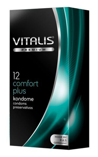 Контурные презервативы VITALIS PREMIUM comfort plus - 12 шт.