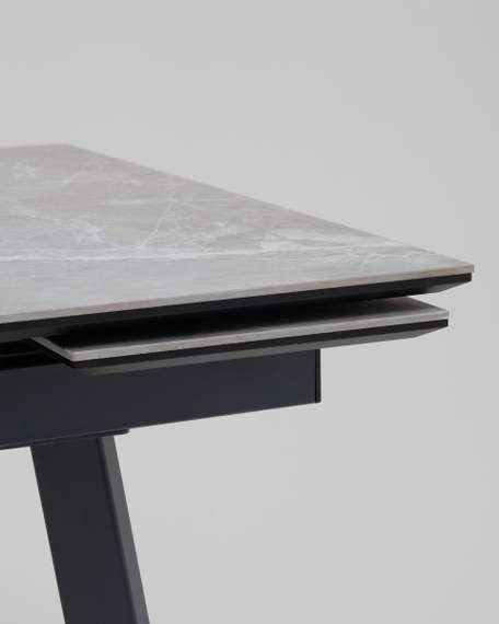 Стол Тайл 140-200/85/75 столешница керамика Larka Grey
