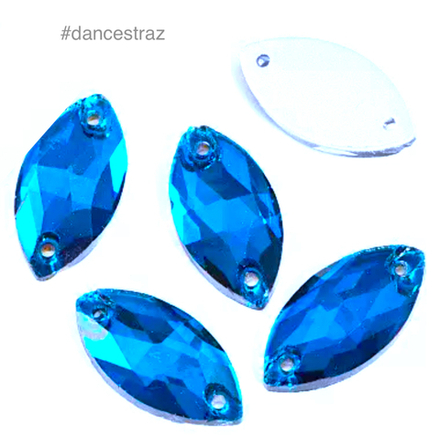 Стразы пришивные, Horse Eye, Capri Blue, A3-P15, 9*18mm, (36  ea/pkg), A3 (F2)