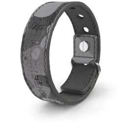 Кожаный браслет Москвёнок STYLE серый хаки (проход + питание)