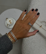 Браслет римские цифры с фианитами silver