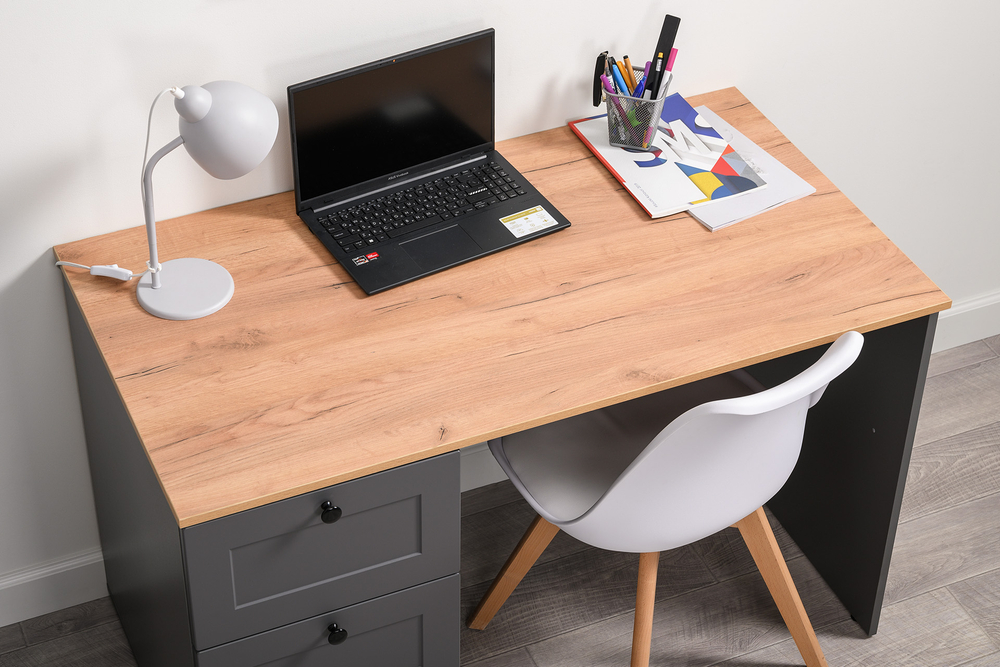 Остин Стол письменный 12.159 Серый графит/Дуб Вотан