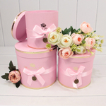 Коробка 18х17 см Набор 3 шт "Flowers For You" (Розовый)