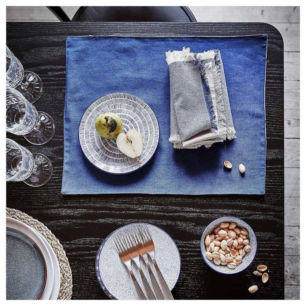 IKEA NISSÖGA  (ИКЕА НИССÖГА)  -  Салфетка, серый/серый, 35x35 см