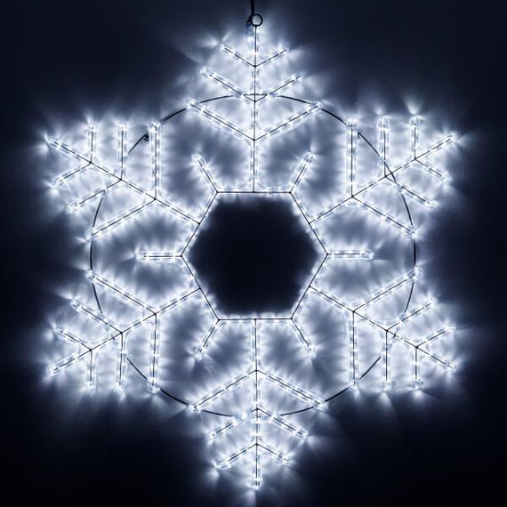 Светодиодная фигура Ardecoled Снежинка ARD-Snowflake-M10-1000x900-576Led White 034258