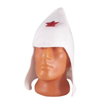 Шапка банная "Буденовка", светлый