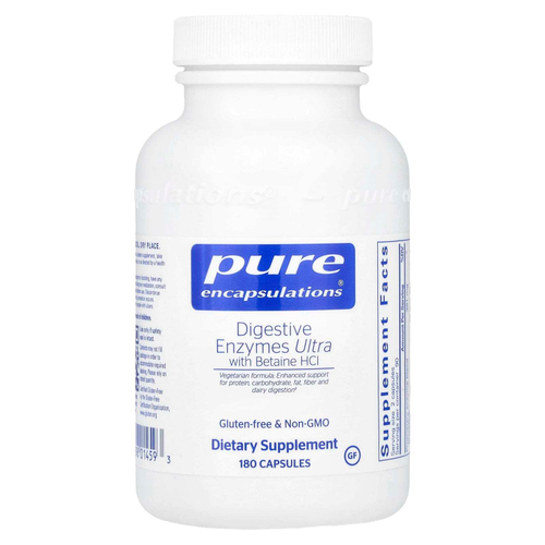 Pure Encapsulations, Пищеварительные ферменты Ultra с бетаином гидрохлоридом, 180 капсул