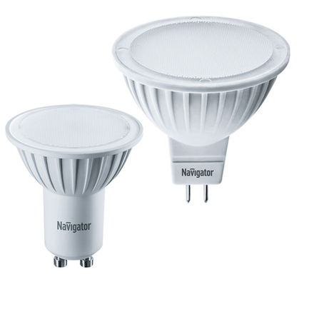 Лампа светодиодная LED Navigator Софит, GU5.3, MR16, 7 Вт, 6500 K, дневной свет