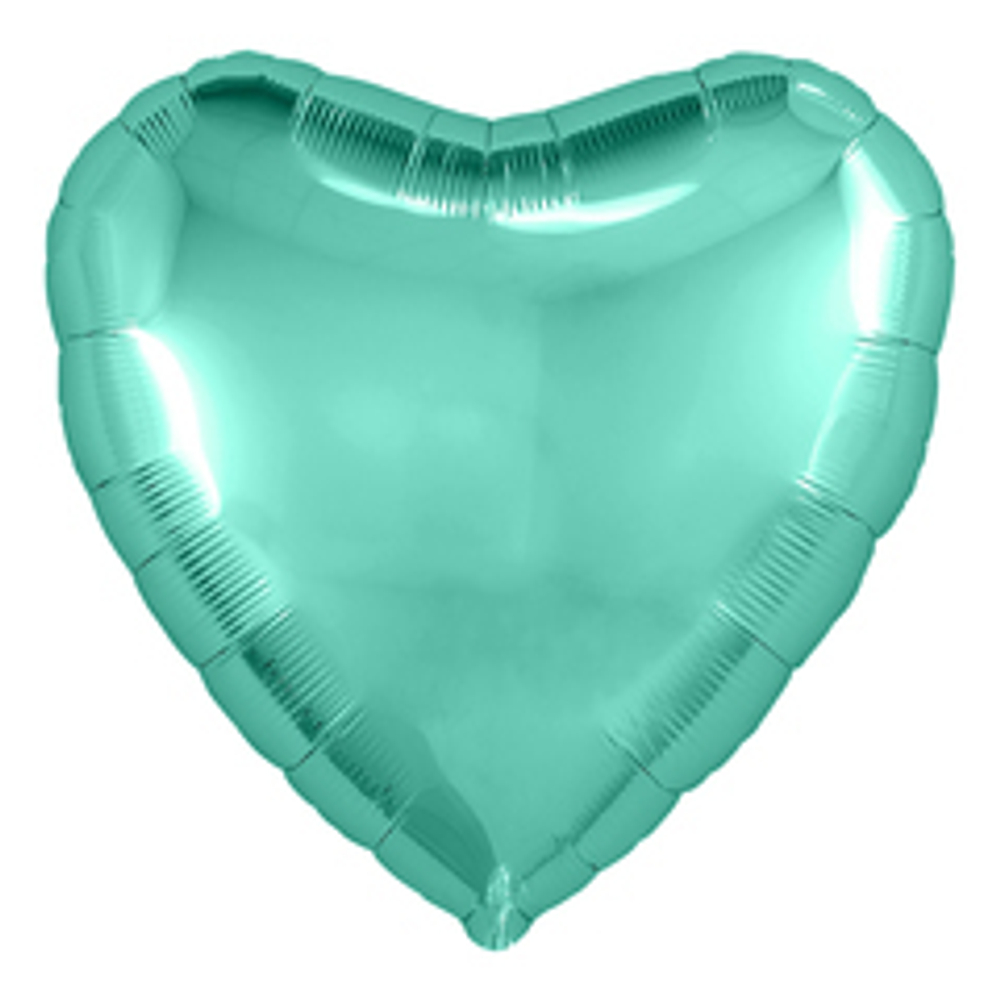 Р 18" Сердце Тиффани Бирюзовый 40 см.