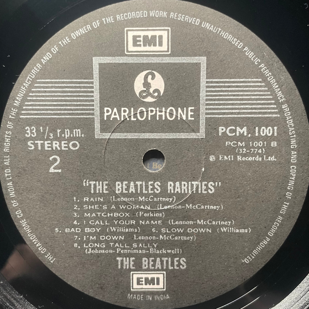 The Beatles ‎– Rarities (Индия)