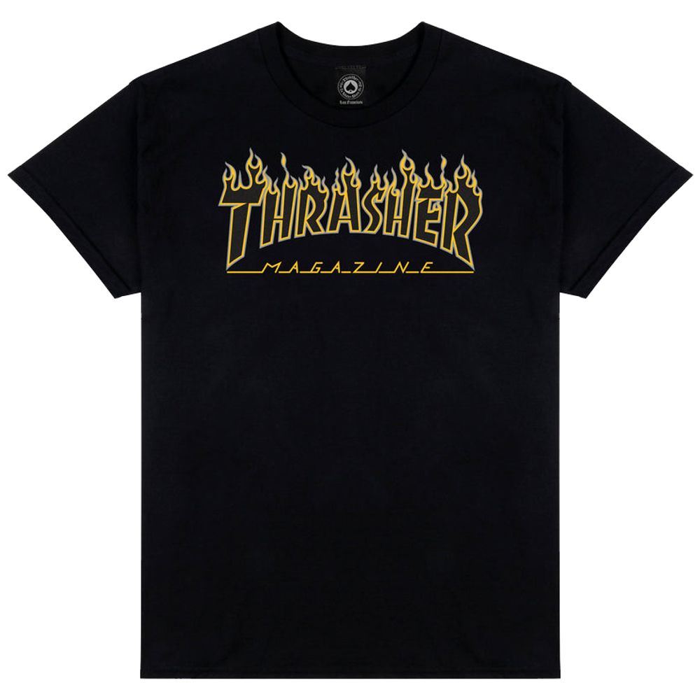 Футболка Thrasher Flame Logo T-Short Black