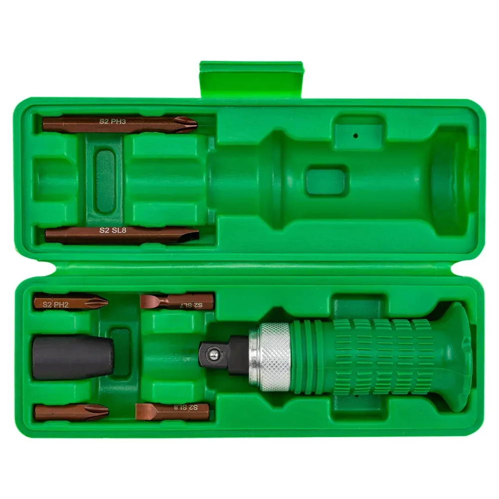 Отвертка ударная с набором бит и адаптером 8пр. RockFORCE RF-5064S