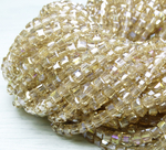 БВ002ДС3 Хрустальные бусины квадратные, цвет: бежевый AB прозрачный, размер 3 мм, кол-во: 63-65 шт.