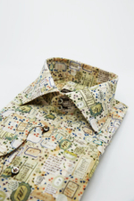 Рубашка с принтом "Архивные печати"