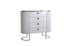 Комод с мраморной столешницей 110x47x117см Garda Decor Luciano белый