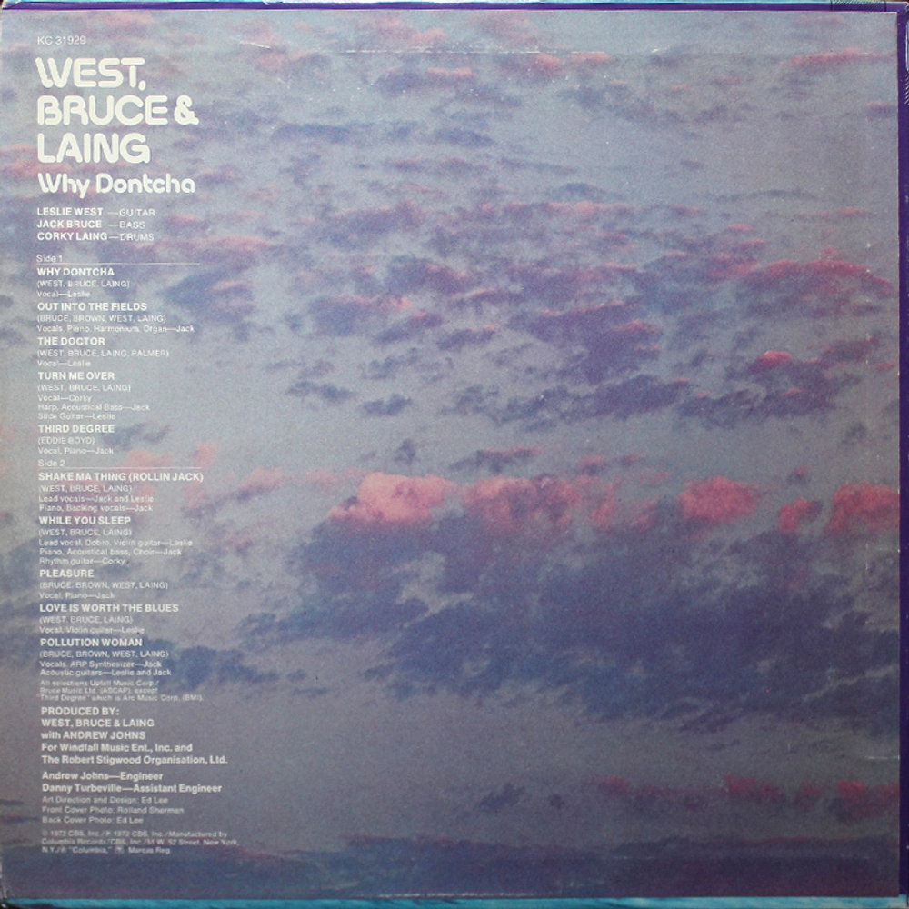 West, Bruce & Laing / Why Dontcha (LP)