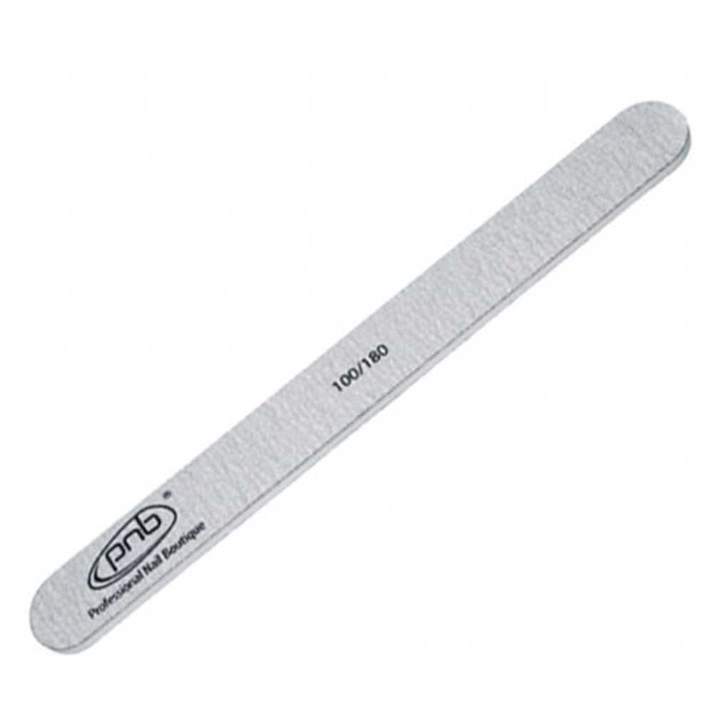 П.03.Пилка для ногтей PNB 100/180 Grey,  прямая/Nail file PNB 100/180 Gray, straight (25 шт/уп)