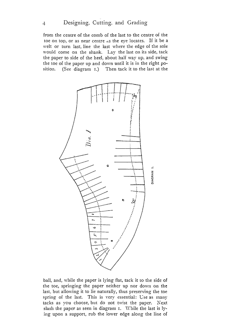 Designing, cutting and grading boot and shoe patterns. and complete manual for the stitching room, by an expert of thirty years | C.B. Hatfield