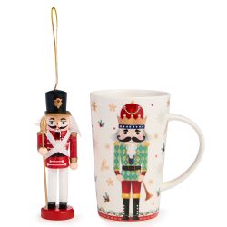 НАБОР ПОДАРОЧНЫЙ LEFARD "ЩЕЛКУНЧИК" (КРУЖКА 385 МЛ В КОМПЛЕКТЕ С ЁЛОЧНОЙ ИГРУШКОЙ)