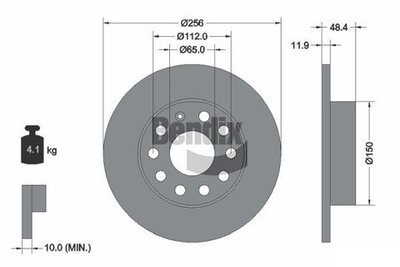 BENDIX Braking - BDS1049-BEN - Brake Disc