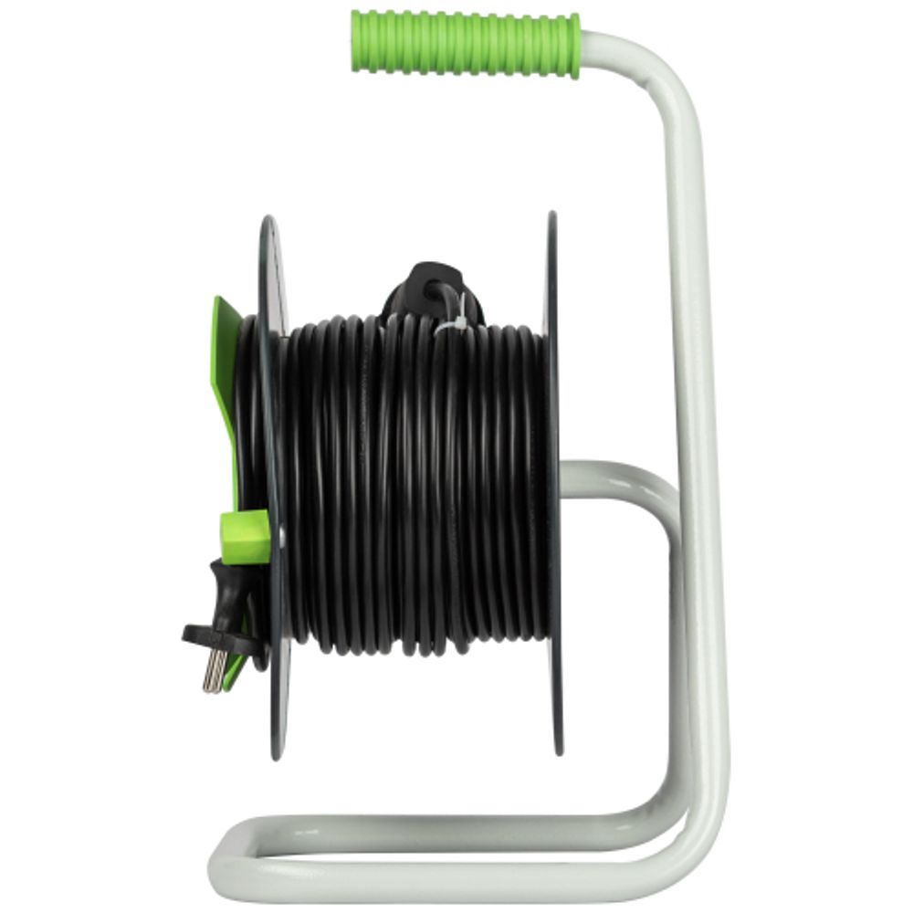 Удлинитель силовой ЭРА GREEN LINE GAZ-2x0.75-20m Greenline на катушке пластик 1 розетка без заземления 20м ПВС 2x0.75мм2