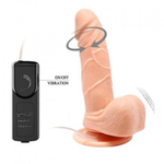 Вибратор-реалистик на присоске с пультом Barbara (17×3,7 см)