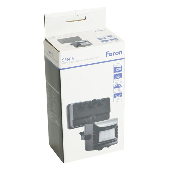 Датчик движения 1200W 10m 120° Feron SEN15/LX02 51517