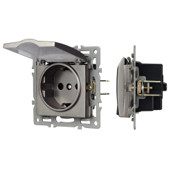 Механизм розетки влагозащищённый SCT-MCP-PL-GR (250V, 16A) (Arlight, -) 043747