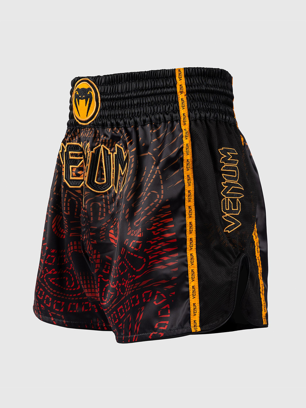 Шорты тайские Venum Quetzal Fury Black/Fury Red/Tangerine