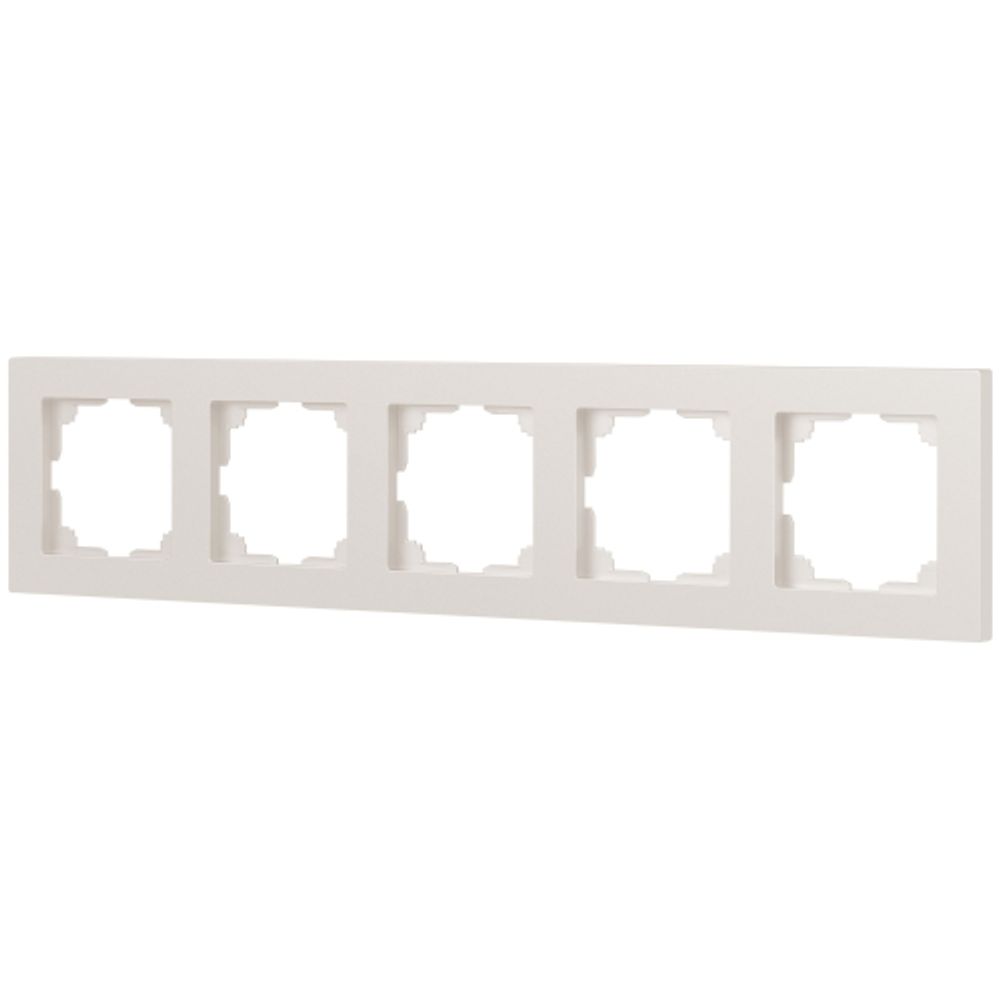 Рамка для розеток и выключателей Intro Accent 6-505-06 на 5 постов, СУ, перламутр