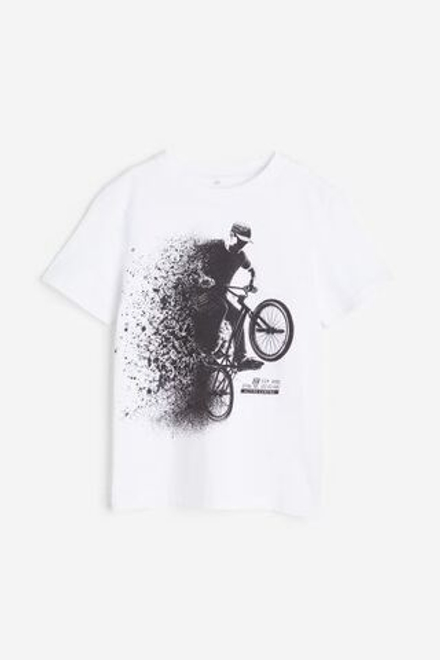 H&M Футболка с принтом, белый