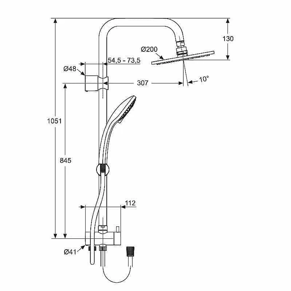 Душевая система Ideal Standard Idealduo A5691AA