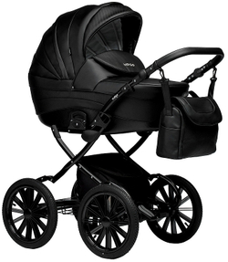 Детская коляска Indigo Special Plus 3 в 1 с автокреслом Avionaut Cosmo Is03 черная кожа