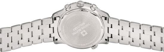 С браслетом Мужские наручные часы с серебряным браслетом Swiss Alpine Military 7078.9134 chrono mens 45mm 10ATM