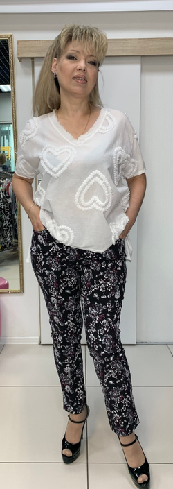 Узкие, немецкие, цветные брюки из вискозы