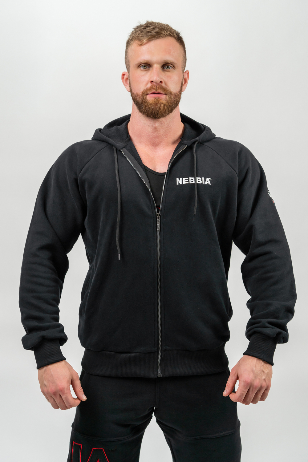 Толстовка на молнии LONG ZIP UP HOODIE BEYOND ORDINARY 707 Черная