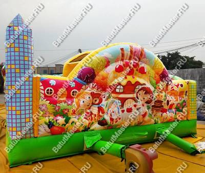 Коммерческий надувной батут "Конфетная страна" 6*5*2,8 м