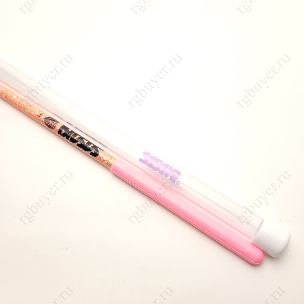 Палочка Sasaki 57 см с блеском Оранжевая с розовой ручкой LIO x P (Light Orange x Pink)