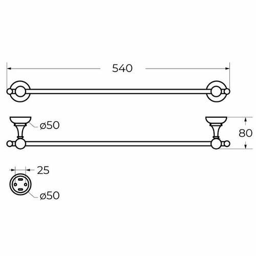 Полотенцедержатель Cezares Aphrodite APHRODITE-TH06-03/24-Sw Золото 24 карат с кристаллами Swarovski