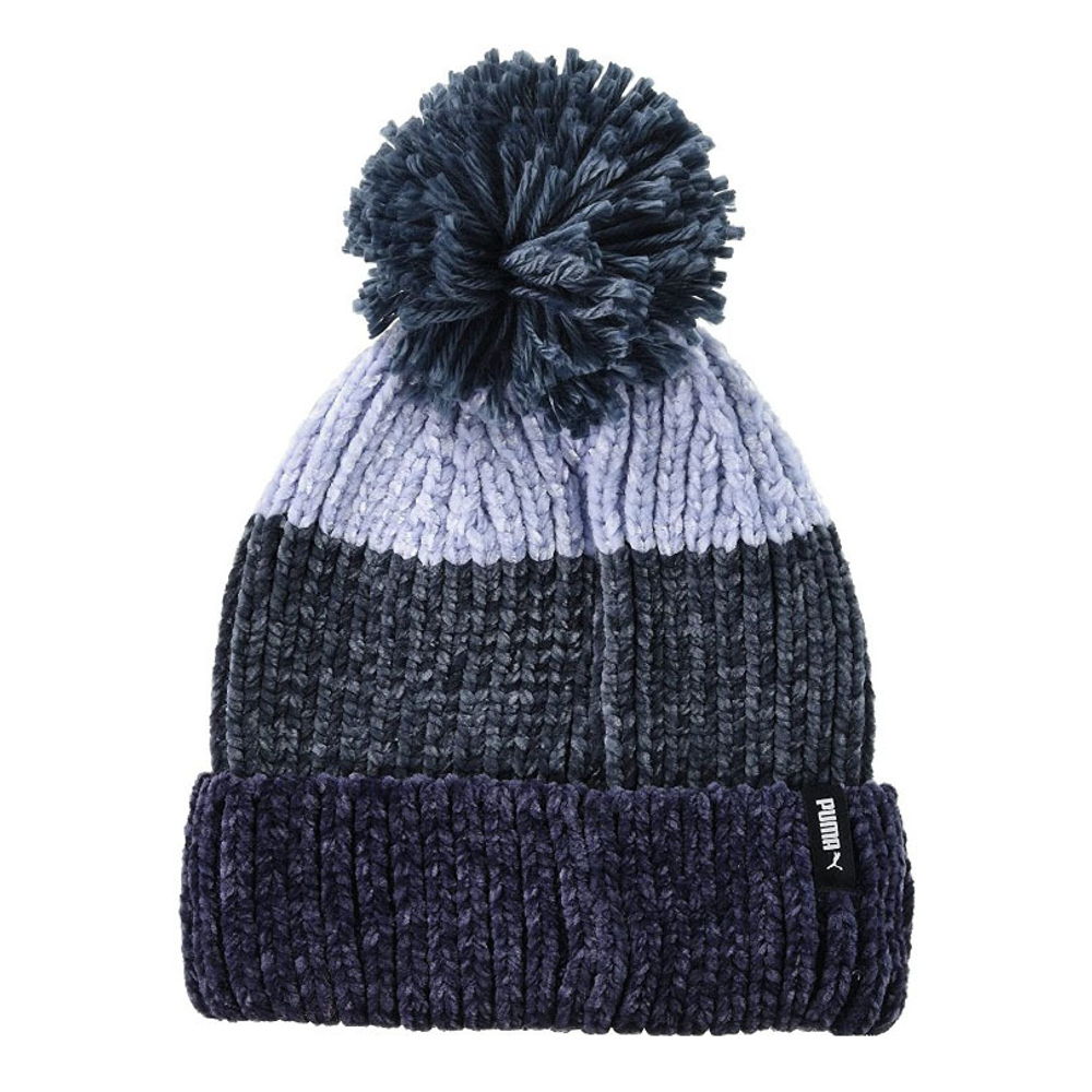 Шапка PUMA Ws Pom Beanie, 02343606, серо-голубой