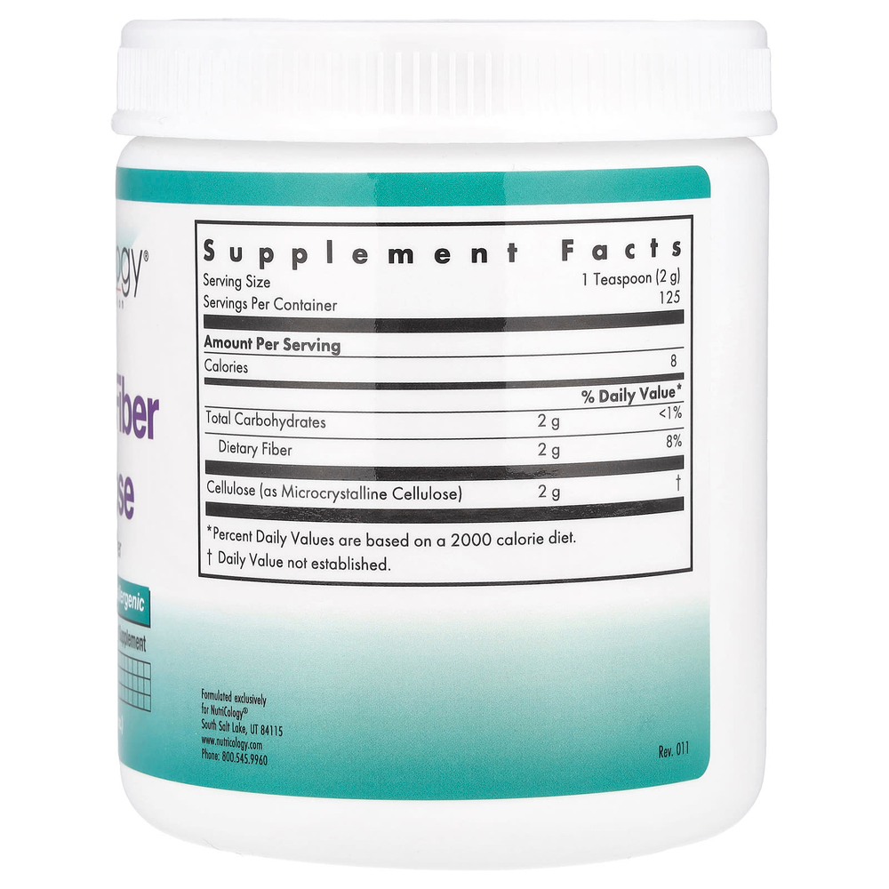Nutricology, Порошок из пищевой целлюлозы, 8,8 унций (250 г)