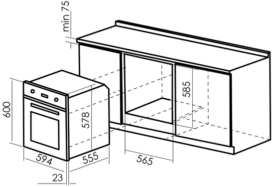 Электрический духовой шкаф MBS DE-603