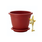 Горшок для цветов Борнео D 190 mm, 2,1л с подставкой №3 терракотовый