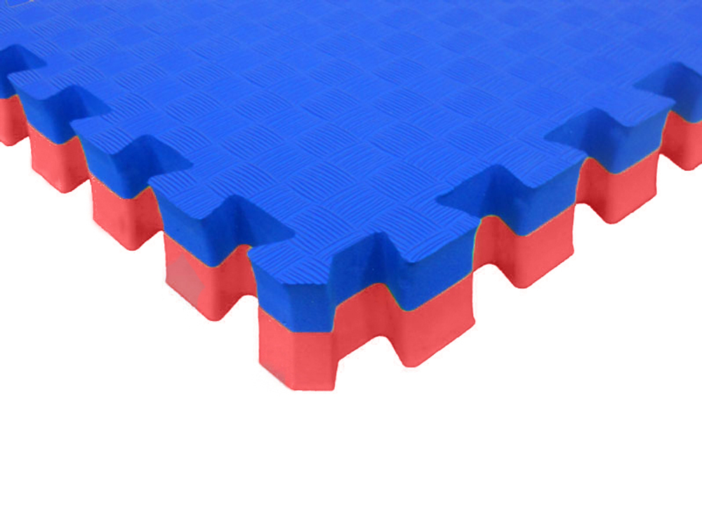 Будо-маты (татами) Экополимеры (1 плита 100х100х4см, 1кв.м./уп) "Красно-синий"