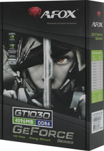 Видеокарта AFOX NVIDIA  GeForce GT 1030 AF1030-4096D4L5 4ГБ DDR4, Ret