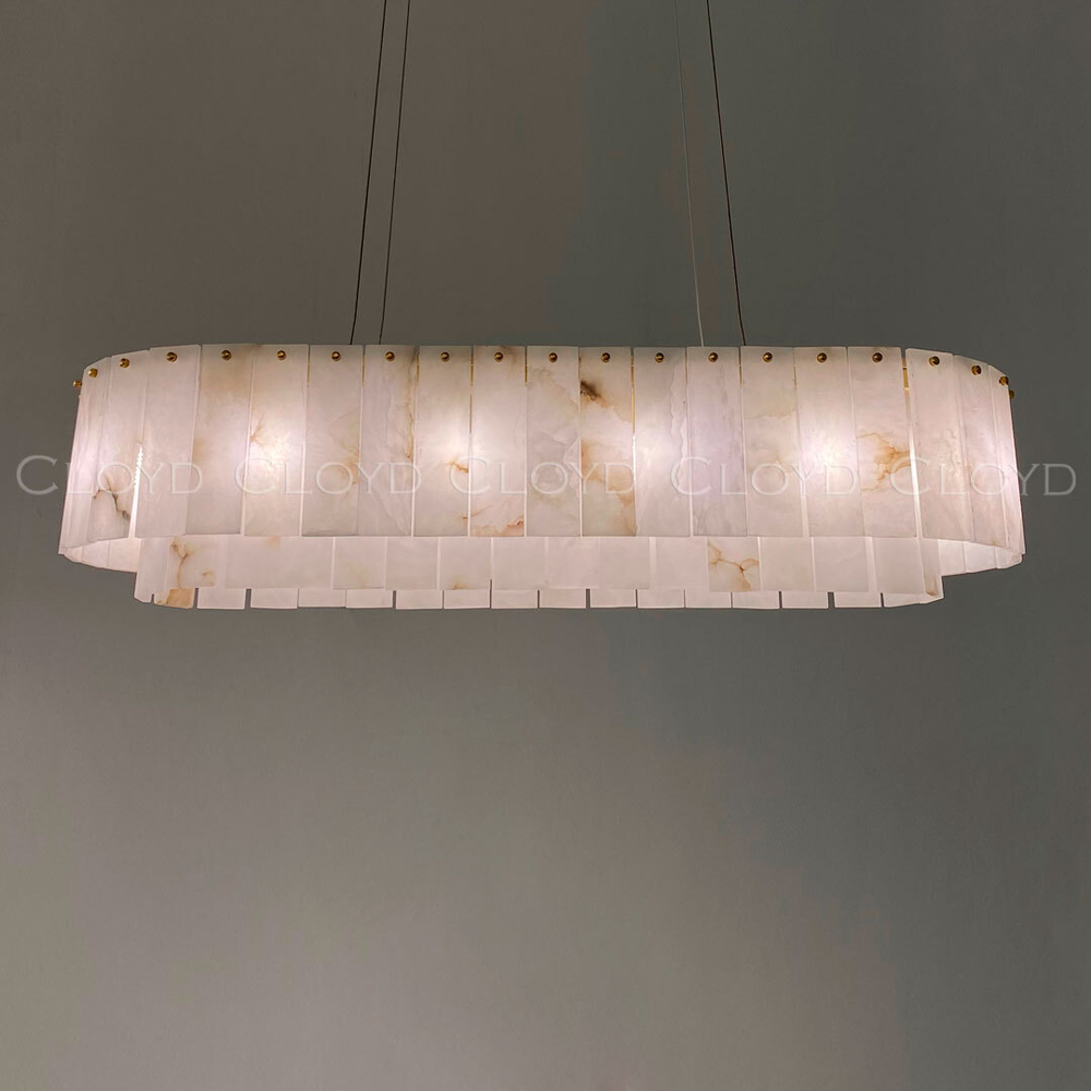 Люстра Cloyd HERCULANUM-A C10 / шир. 100 см - алебастр - латунь (арт.11158)